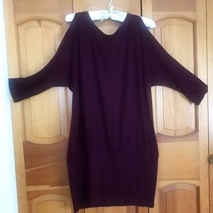 The Limited Burgundy Cold Shoulder Dress